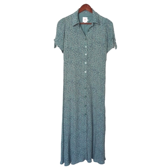 The Nines by HATCH Dresses & Skirts - the nines by HATCH Floral Buttoned Short Tie Sleeve Maternity Dress, (S) Green